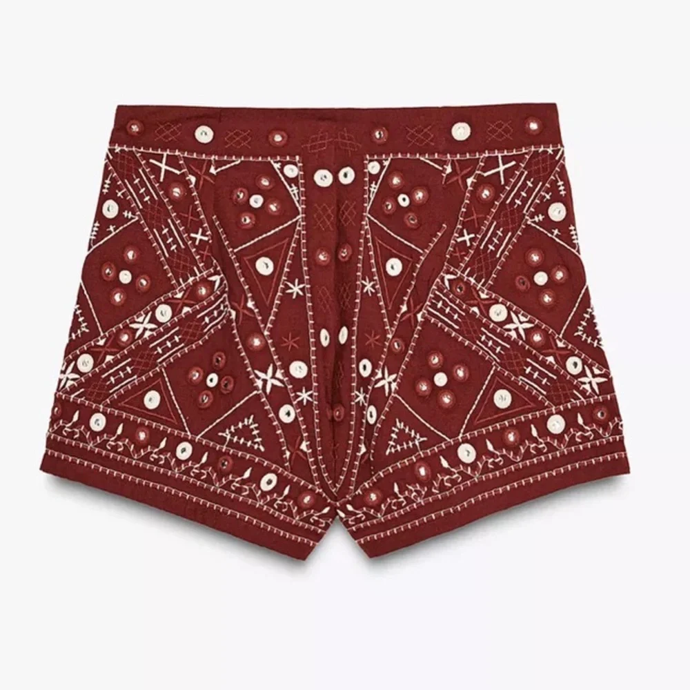 Zara Embroidered Mirror Shorts - Picture 8 of 12